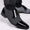 Mens Leather Shoes New Business Casual Formal Breathable British Korean Style Pointed Toe Groom Wedding Shoes