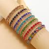 Elegant Multi-color Bohemian Crystal Women's Bracelet, Luxurious & Versatile Minimalist Alloy Design