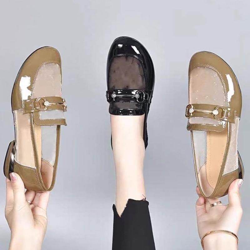 

Hollow Low-heeled Sandals Flat-bottomed Soft-soled Loafers Low-top Shoes 35 чёрный