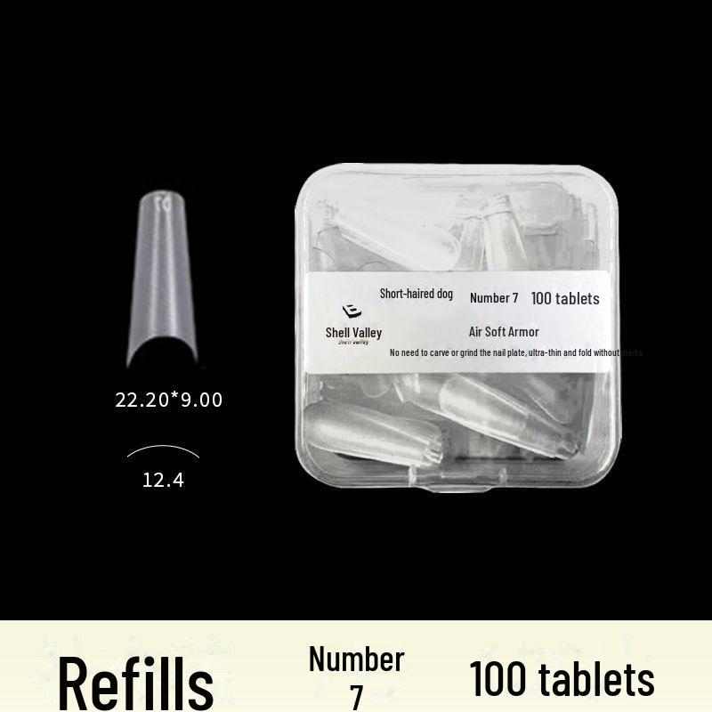 Super Long Fine Dog Nail Art Tips - No Grind, Full Code Fold, No Trace, Quick Apply Replacement for Nail Art Shops