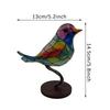 2/3/5pcs Stained Acrylic Birds Branch Desktop Ornaments, Double Sided Multicolor Style Craft Statue Ornaments Desktop Decoration