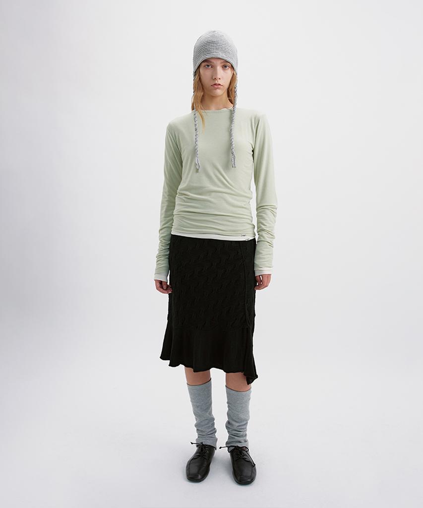 SYMMETRICPERCENT Basic Long Sleeve Ts/Mint