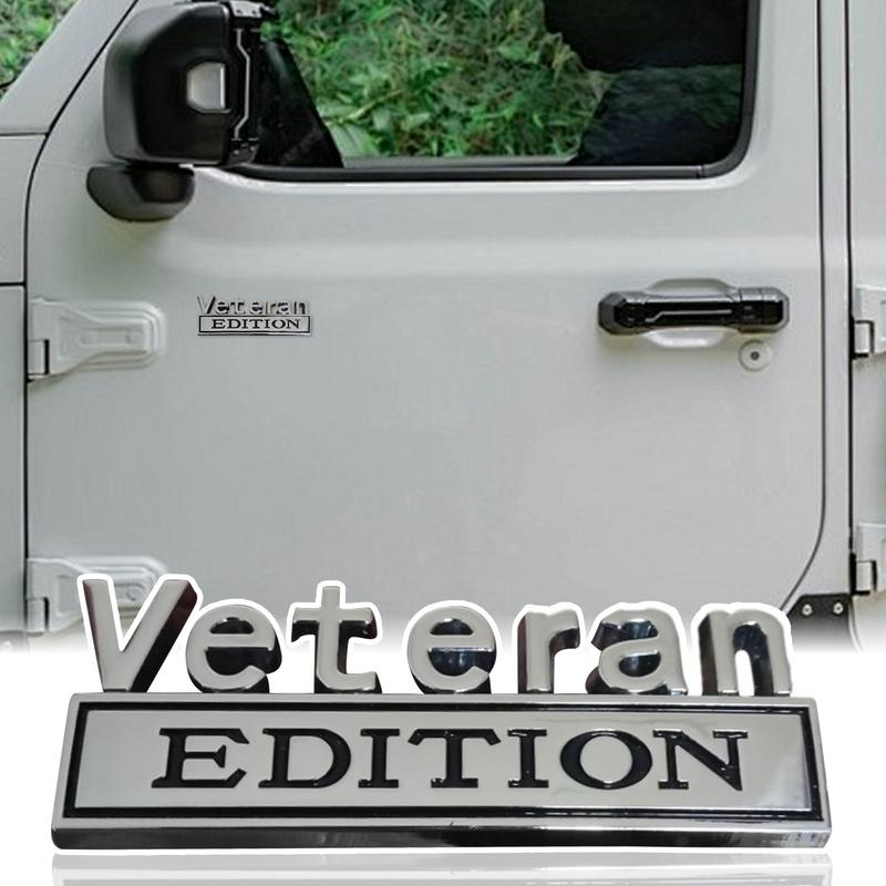 Car Styling 3D Veteran Edition Emblemă adezivă metalică Insigna decorativă Decal amuzant Accesoriu auto