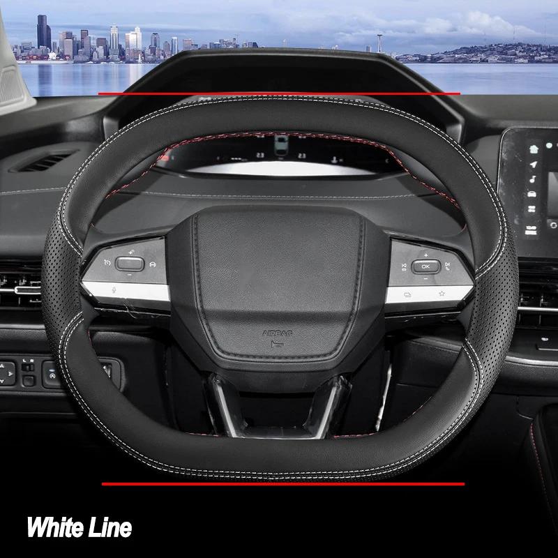 High Quality Leather Braid on Car Steering Wheel Cover for Changan Chana UNIK UNI-V CS55 Plus CS75plus CS75 Wrap Protector