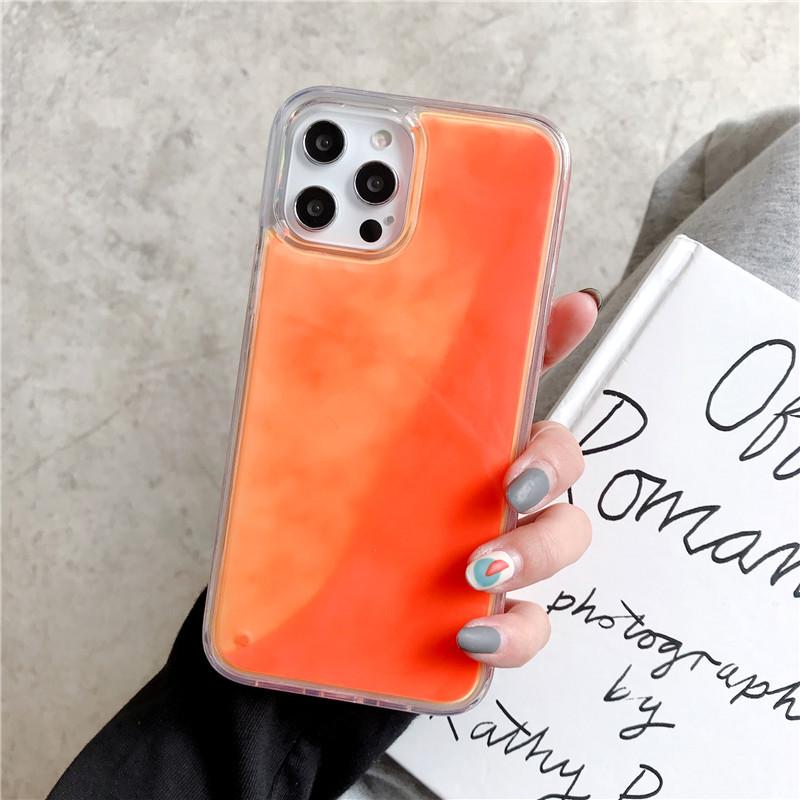 In Stock Luminous Quicksand Phone case for iPhone case Luminous Liquid Sand Back Cover Glow Glitter Case for iPhone 16 15 14 13