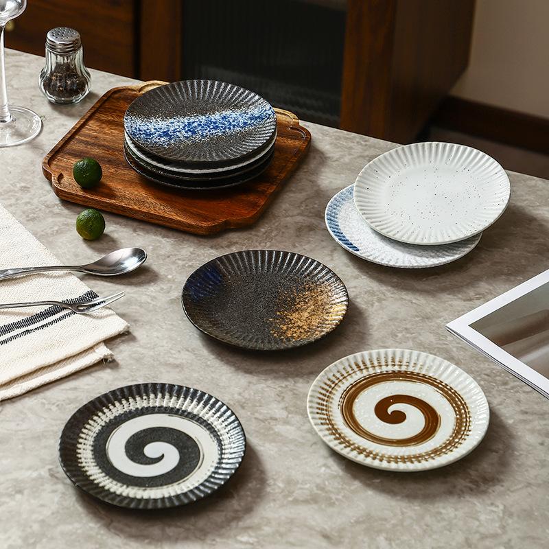 Japanese ceramic plate, Japanese grilled meat, side dishes, snack commercial disc 5-inch chrysanthemum plate, cake dessert