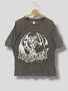 Vintage lata 90 Devilman go nagai zniszczona koszulka kolekcjonerska demon anime tee podarta zniszczona czarna duża