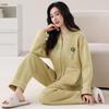 Women's Autumn/Winter 2025 Pure Cotton Kimono Pajamas - Thick, Warm, Layered.