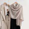 Cotton and linen scarf, fashion, literary style, solid color, linen scarf, women's air-conditioned room, shawl, and sunscreen silk scarf outside.