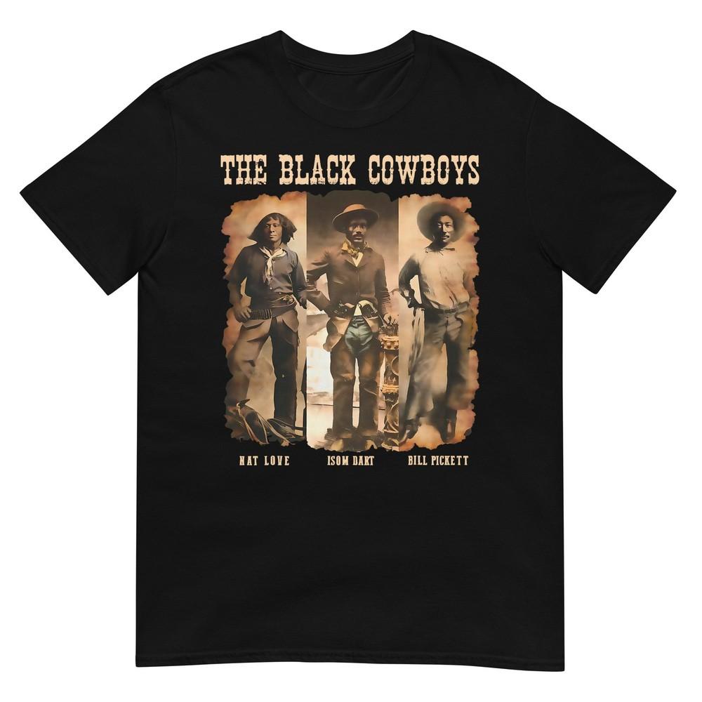 Black Cowboy Western Rodeo Melanin Black History Texas Unisex Tshirt
