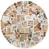 50pcs Vintage Animal Flower PVC Sticker Aesthetic Children's Stationery DIY Decoration Scrapbooking School Supplies