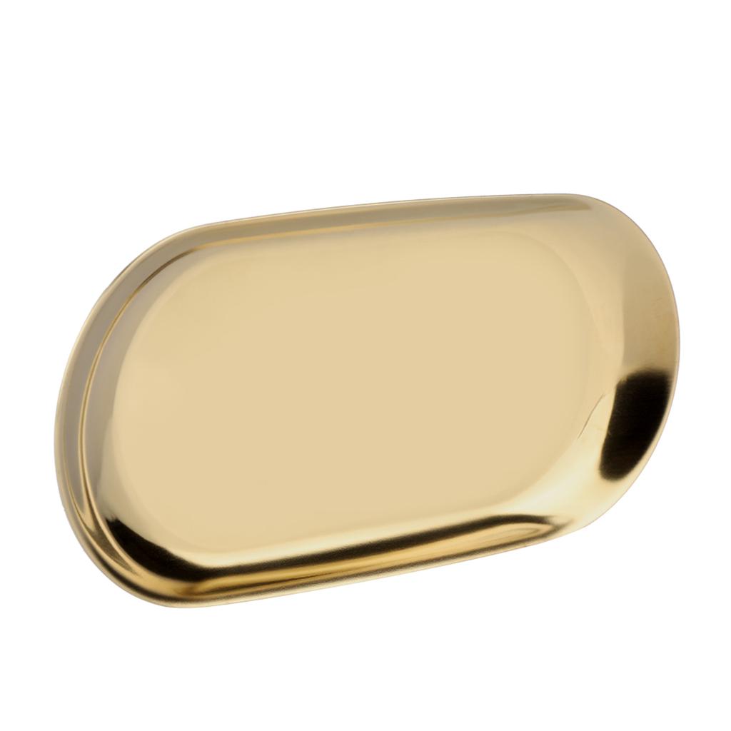 Nordic Stil Edelstahl Lagerung Tablett Kosmetik Schmuck Kuchen Platte für Büro Schreibtische