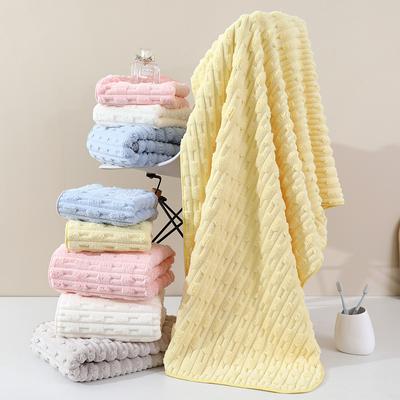 1 PC Coral Velvet Towel A Class Than Cotton Absorbent Not Easy To Lose Hair Thickened Quick-drying Household Bath Towel Hair Drying Towel
