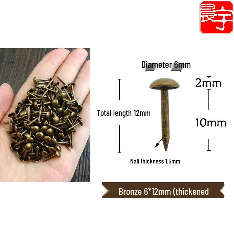 Antique-style Round Head Sofa Decoration Nails, Retro Pushpins, Thickened and Smooth Foam Nails, Furniture Hardware.
