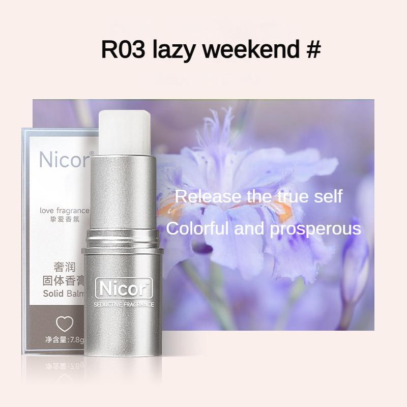 Nicor Solid Balm Lasting Fragrance Light Fragrance Portable Solid Perfume for Male and Female Students