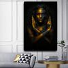 Black and Gold African Nude Woman Indian Oil Painting On Canvas Posters and Prints Scandinavian Wall Art Picture for Living Room