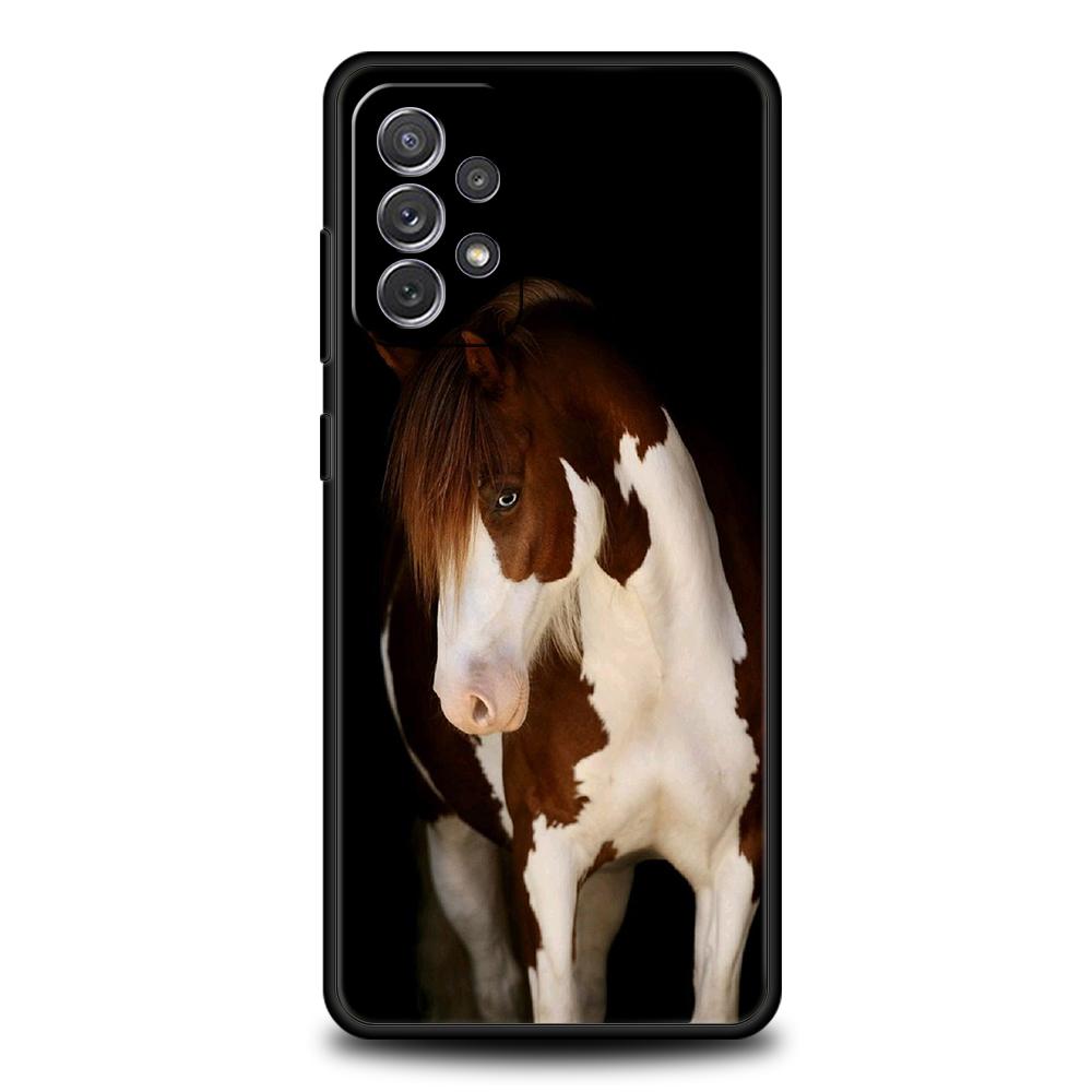 Horse Animal Silicone Case For Samsung Galaxy A32 A52 A13 A22 A72 A51 A71 A41 A11 A31 A21S 5G Luxury Phone Cover Shell Funda Bag