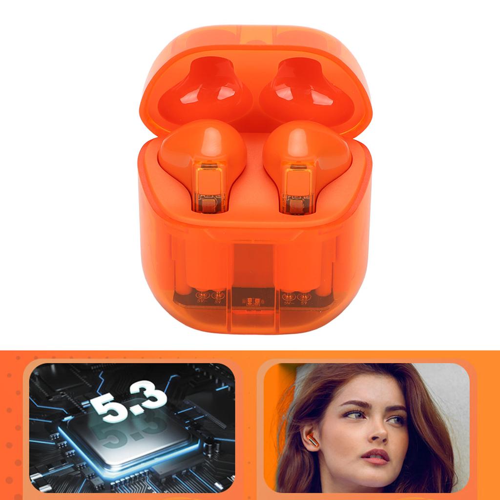 Wireless   Earbuds Translucent Body Design Low Latency 2 Way   Game Sports Earbuds for Outdoor