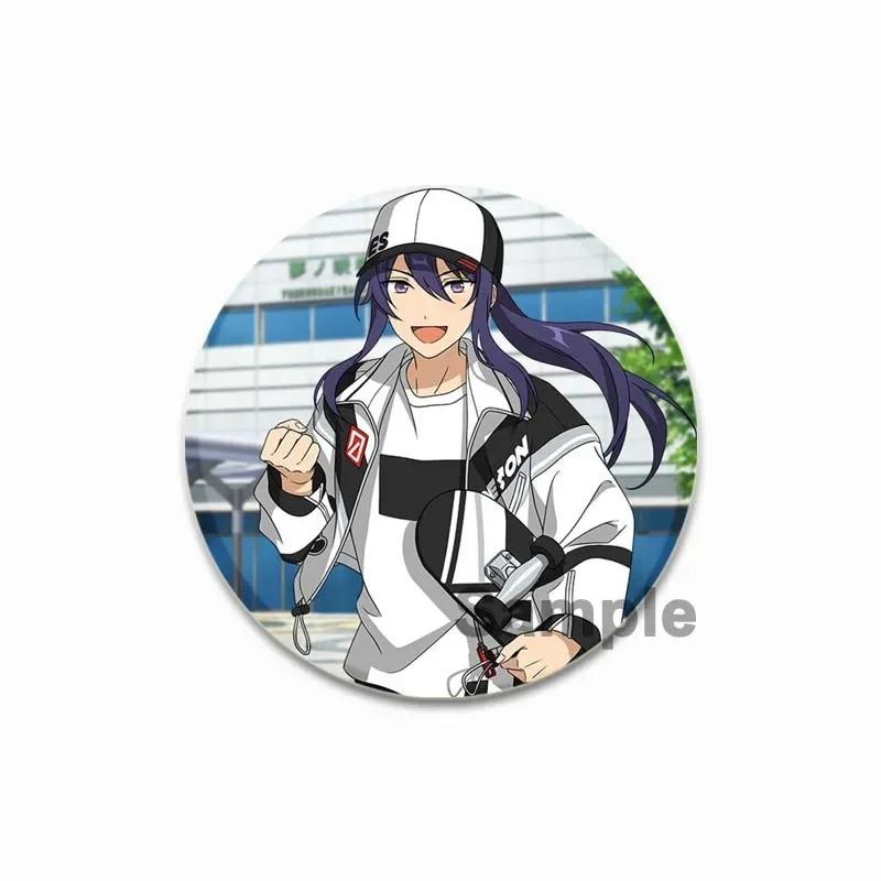32/44/58MM Tinplate Brooch Ensemble Stars SOUMA KANZAKI Round Pins Cute Cartoon Badge for Backpacks Clothes Accesoory Jewelry