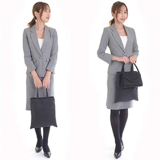 Foldable Black Formal Sub-bag, Made In Japan, A4 Size, Reversible Black Eco Bag