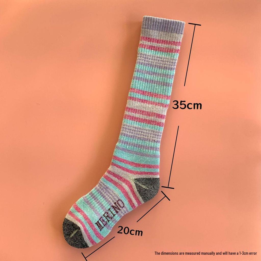 100% Merino Wool Thickened Ski & Hiking Calf Socks for Warmth