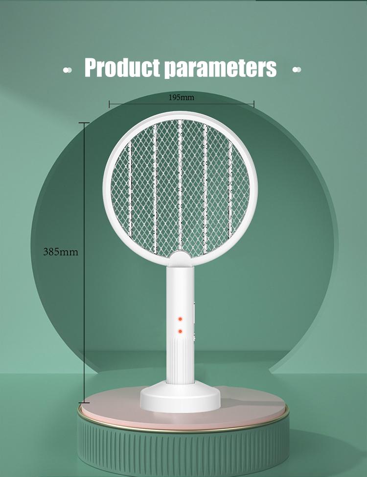 2 In 1 3500V Electric Insect Racket Swatter Zapper USB Rechargeable Summer Mosquito Swatter Kill Fly Bug Zapper Killer Trap
