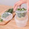 Airtight Refrigerator Storage Container 4.4 Inch Food Crisper Box with Leakproof Lid for Garlic Ginger Onion Kitchen Organizer