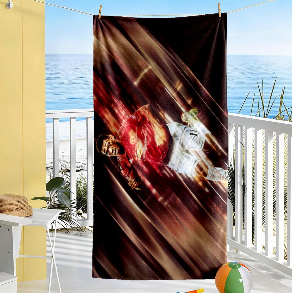 Turkish Football Player Action. Beach Towel Soft Durable Quick-Dry Comfortable Lightweight