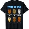 Type of Owls Cute Owls Bird T-Shirt