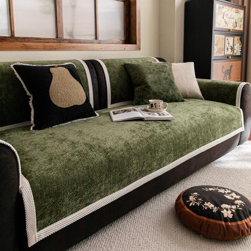 

Thicken Chenille Sofa Cover Four Seasons Universal Sofas Covers Soft Anti-Slip Sofas Towel for Living Room Couch Cushion 45x45cm(pillowcase)