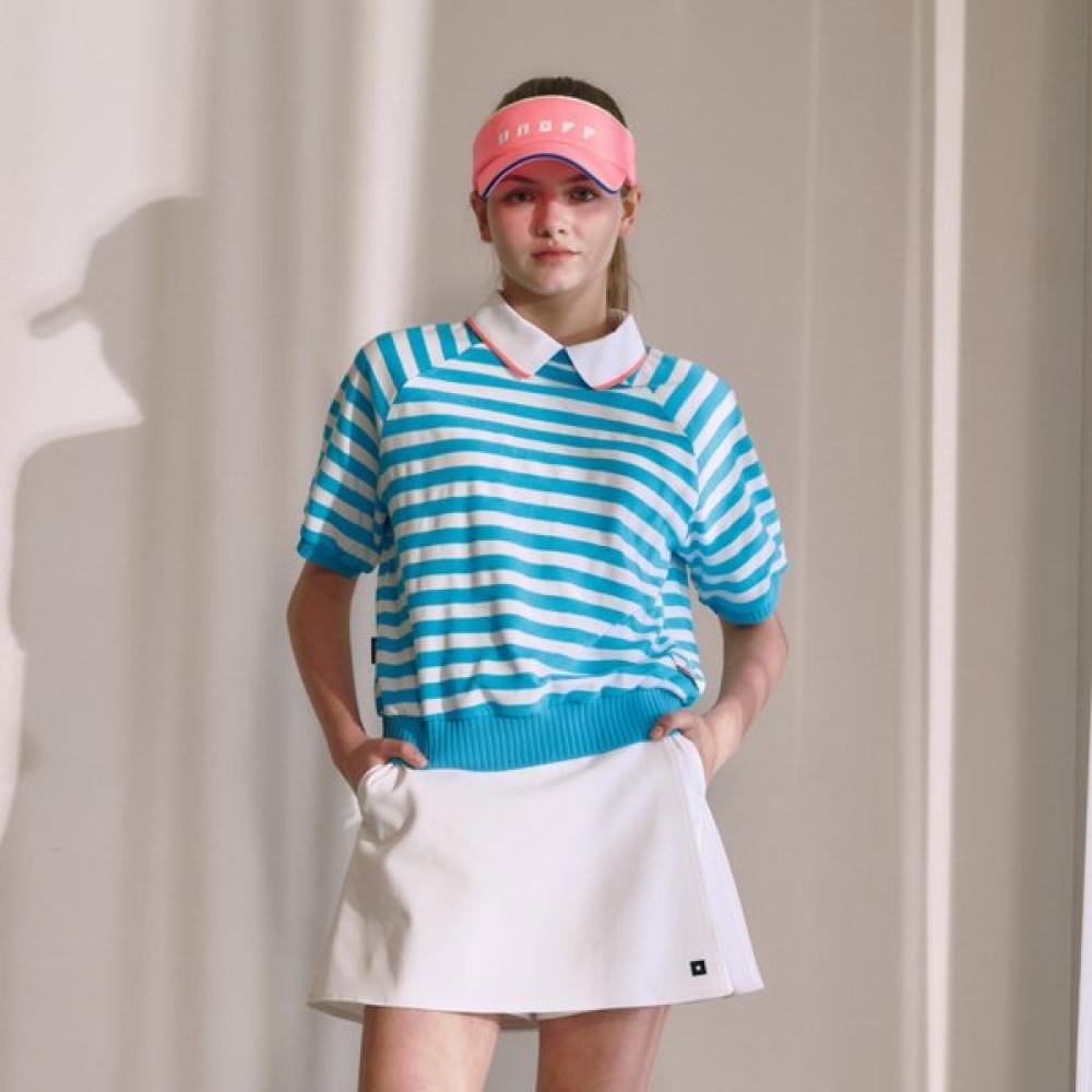 Onoff Women S looSe FiT STripe T ShirT Of9004la Blue BLUE/38