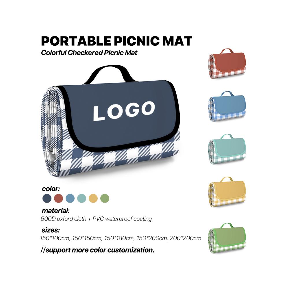 Custom Extra Large Waterproof Portable Hiking and Camping Mat Sand-Free Oxford Material with Custom Logo for Outdoor Picnics
