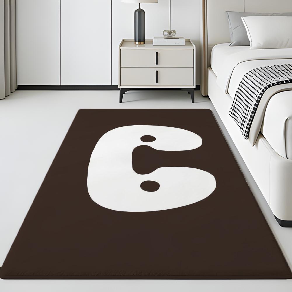 Pattern B-Black Penguin Floor Mat Soft Flannel Entrance Door Mat Non Slip Absorbent Bathroom Bedroom Floor Rug