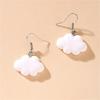 1 Pair Hook Earrings Cartoon Cloud Lovely Candy Color Dangle Earrings for Daily Wear