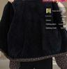 Stylish Floral Print Corduroy Hooded Coat with Velvet Lining and Large Pockets for Middle-Aged and Elderly Women