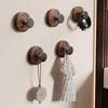 1/2pcs Walnut Wooden Wall Hook Suction Cup Hooks Punch Free Towel Hooks Hanger Kitchen Bathroom Hooks Home Storage Holder Hook