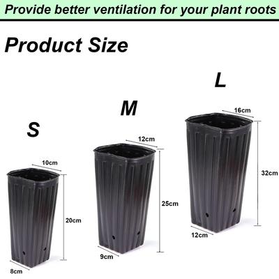 Grand Sac Carré pour Semis de Plantes Conteneur pour Plantes à Fleurs avec Trous de Drainage Pot Souple Respirant Sacs de Culture pour Transplantation d'Arbres de Jardin