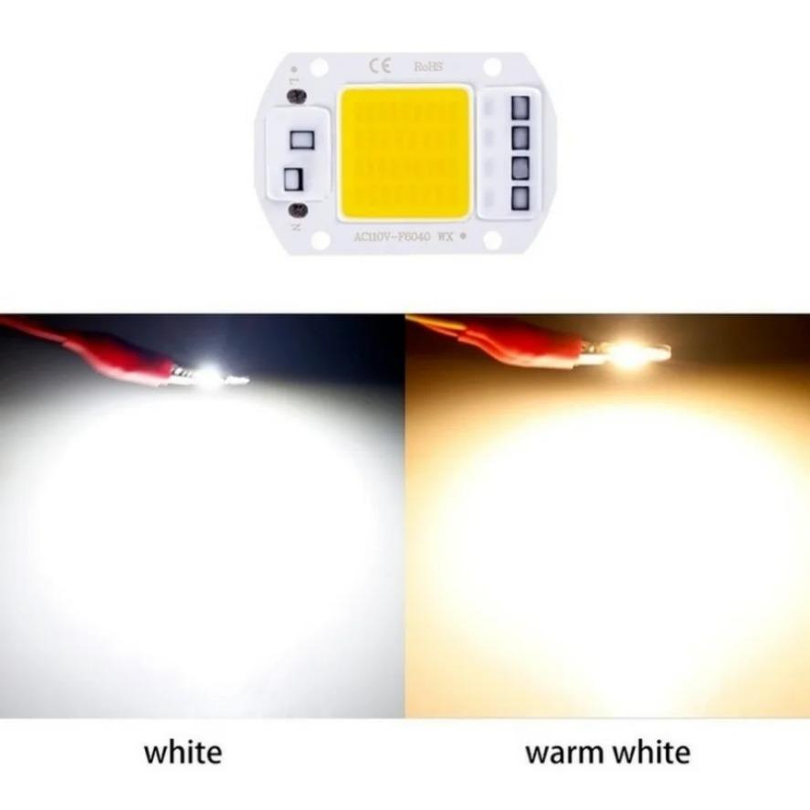 LED COB Chip 20W 30W 50W 220V IP65 Smart IC No Need Driver DIY Flood Light Led Bulb Spotlight Outdoor Chip Brightest Lamp Bead