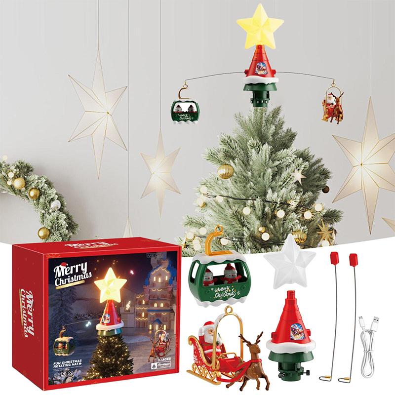 Christmas Railway Train With Sound&light Railway Car Children Toys Christmas Train Tree Decoration Track Electric Toys For Kids