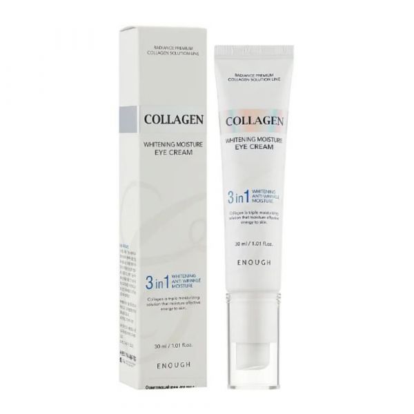 ENOUGH Collagen 3 In 1 Whitening Anti Wrinkle Moisture Eye Cream 30ml +RANDOM GIFT