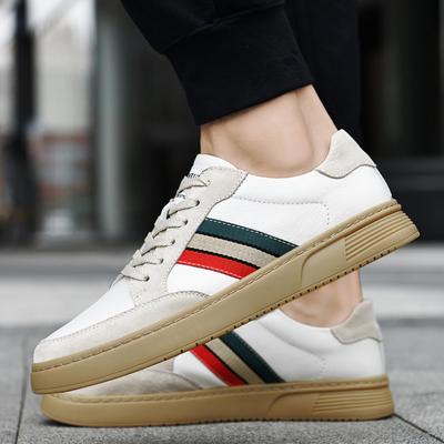 Fashion Lightweight Men Casual Shoes Genuine Leather Lace-Up Skate Shoes Men Fashion High Quality Driving Shoes Minimalist School Shoes