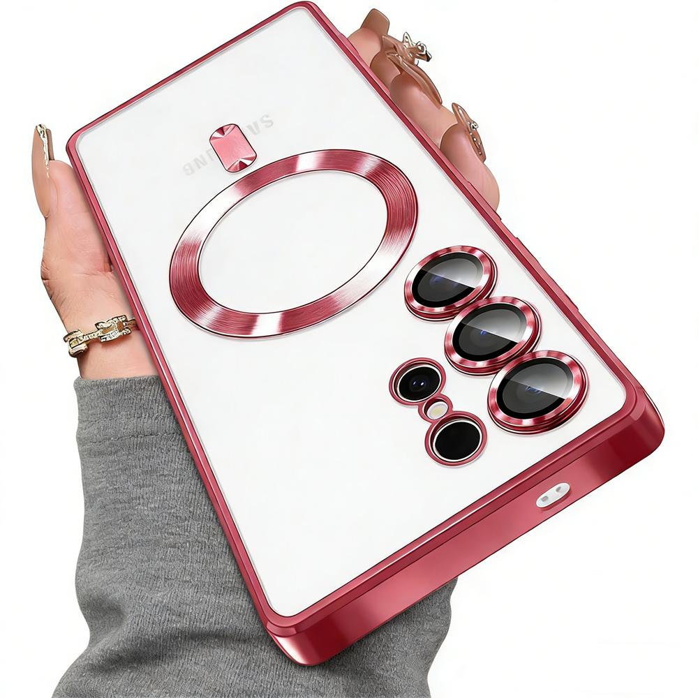 Luxury Plating for Magsafe Magnetic Wireless Charging Case for Samsung Galaxy S26 S25 S24 S23 S22 S21 FE Plus Note20 Ultra Cover