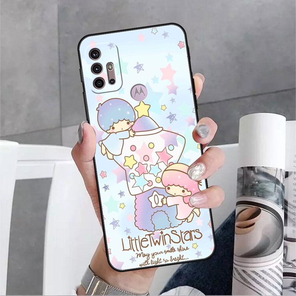 

Чехол LittleTwinStars для Motorola G30 G60 Edge 20 G9 G22 G8 Power G31 G500 G50 30 Pro, черные мягкие чехлы для телефона One Fusion Plus