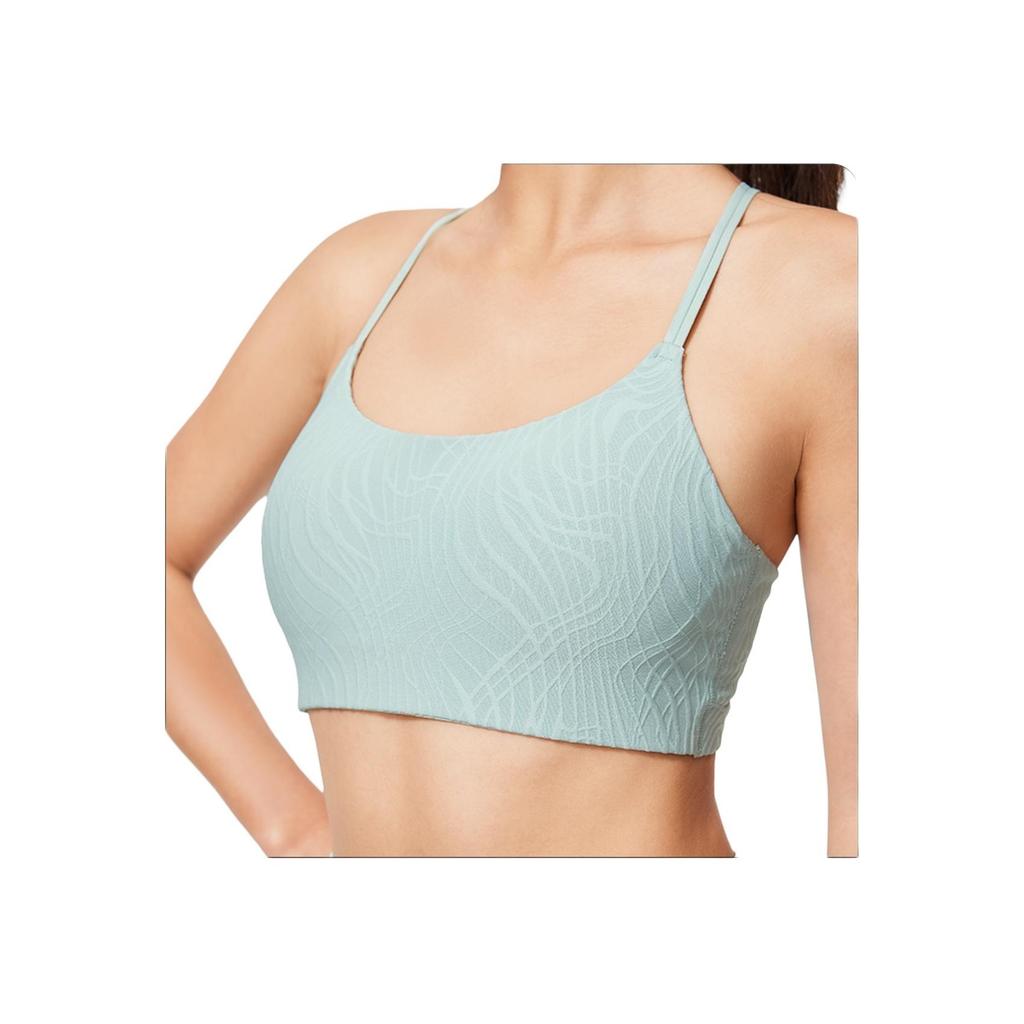 Li-Ning Fitness Series Solid Color Light Support Sports Bra Women Underwear Feather-Green AUBU018-1