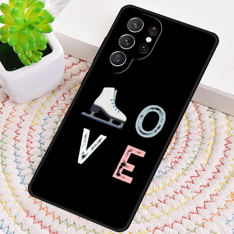 Love Ice Skating Silicone Phone Case For Samsung Galaxy Note 10 Pro S26 S25 S24 S23 S22 S21 Plus S25Ultra Capa Cover