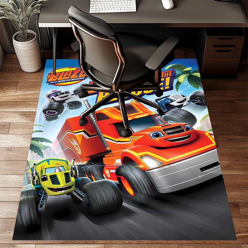 1pz Tappeto Area Stampato Design Blaze e le Macchine Mostro per Camera da Letto Soggiorno Decorazione Casa Tappeti Tappetino Tappetino Antiscivolo Tappeto per Comodino