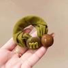 Korean-Style Candy Color Letter Ball Hair Ties for Women - New Arrival 2026, Perfect for Buns