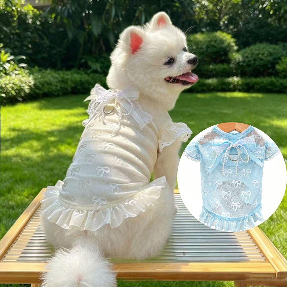 Hollow Out Anti Mosquito Bite Dog Vest UV Protection Anti Shedding Pet Clothing  Outdoor