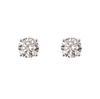 Classic One Carat Moissanite Four-Prong Stud Earrings, s925 Sterling Silver - Versatile Light Luxury Fashion for Women