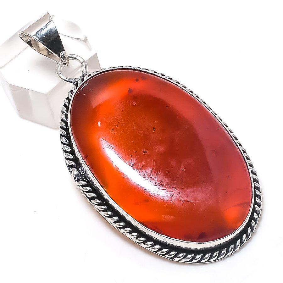 

Carnelian Gemstone 925 Sterling Silver Jewelry Pendant 2.52